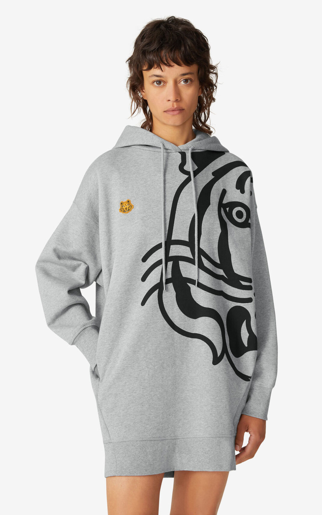 Vestidos Kenzo K Tiger oversized hooded sweatshirt Mujer Gris - SKU.1624155